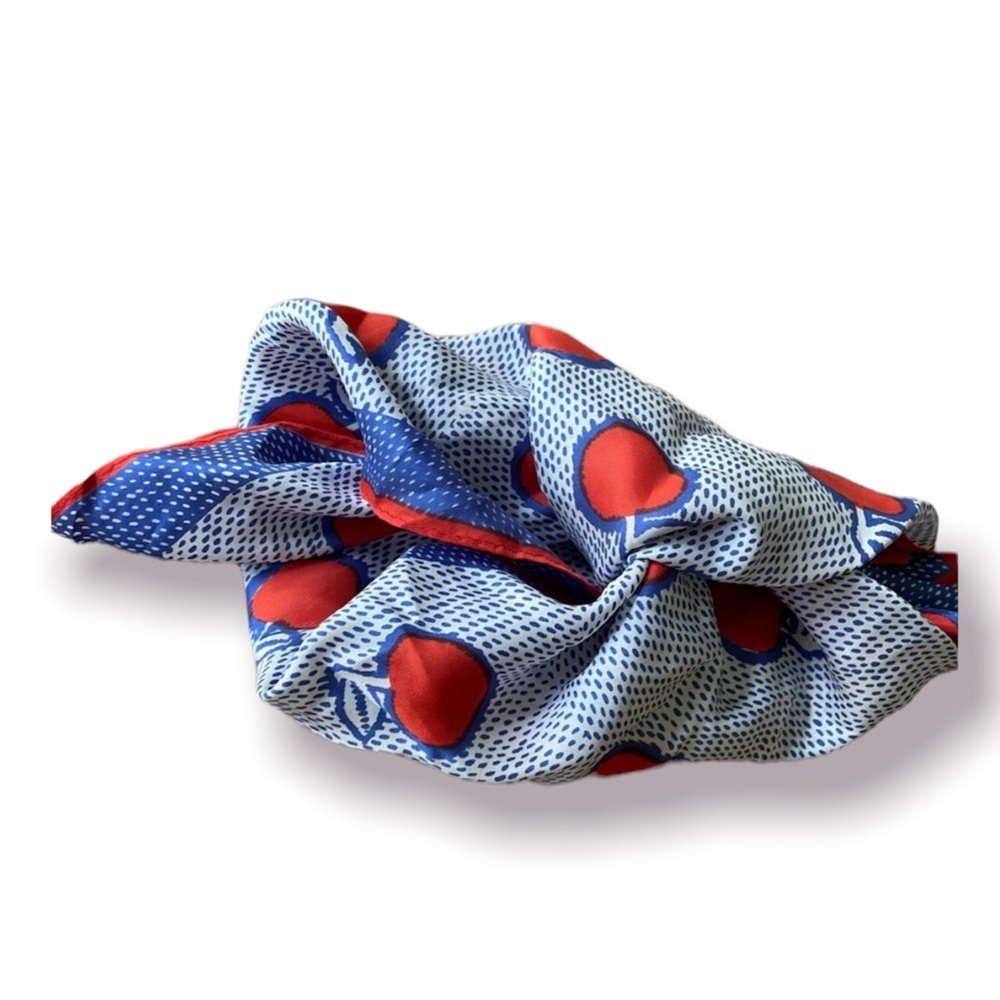 Uana Apple Print Silk Scarf